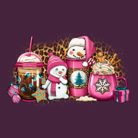 Pink Christmas Winter Snowman Coffee Premium Tee | Teevron