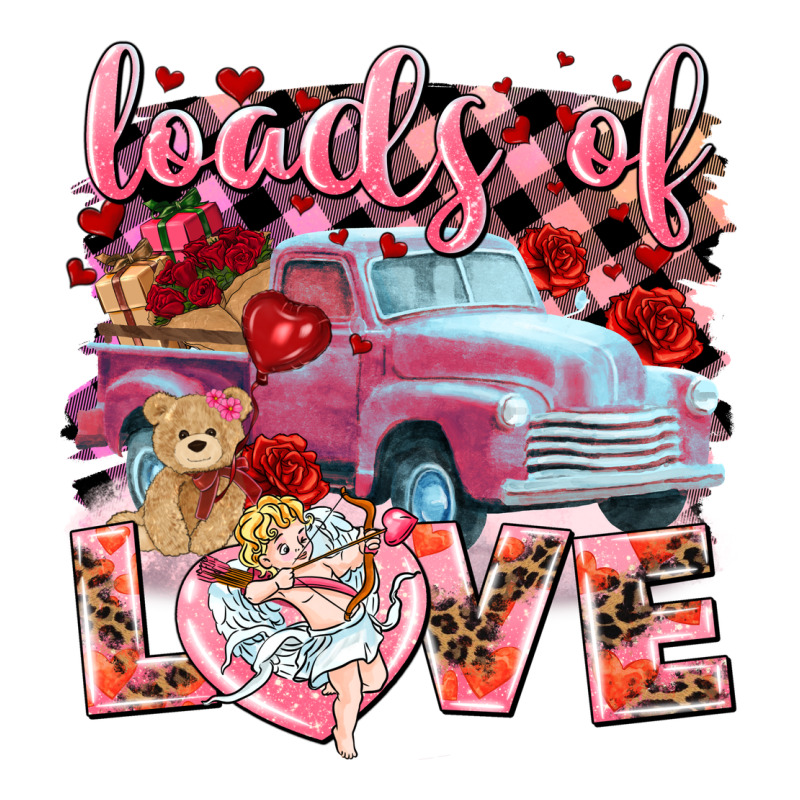 Loads Of Love Valentine's Day Truck Heavyweight Hoodie by HowdyJamesFarm | Teevron