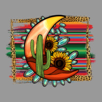 Turquoise Desert Moon Serape Background Vintage Hoodie | Teevron