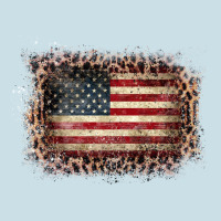 Old Leopard American Flag Frame Ladies Tee | Teevron