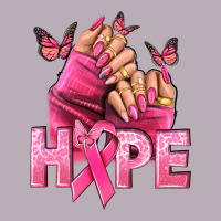 Hope Breast Cancer Caucasian Hand Nails Vintage Tee | Teevron