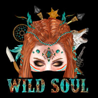 Western İndian Wild Soul With Braid Hair Woman Heavyweight Sweatshirt | Teevron