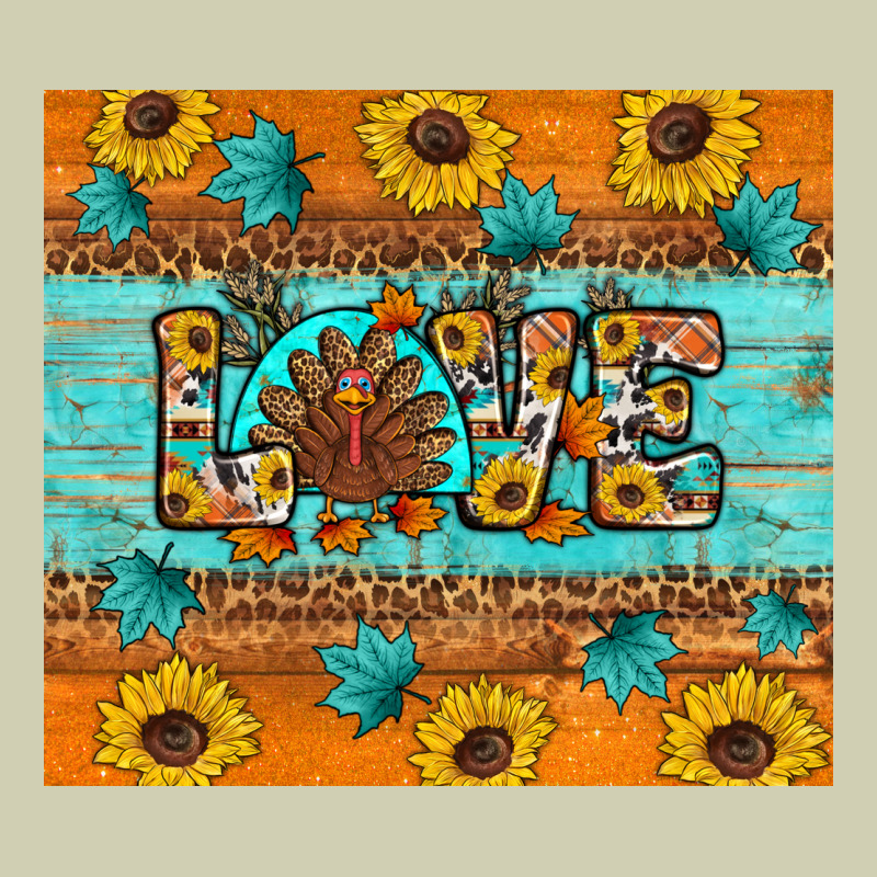 Sunflower Leopard Thanksgiving Love Heavy Core Tee by Artiststas | Teevron
