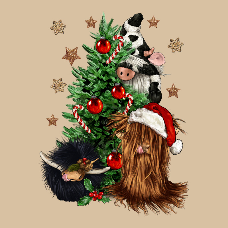 Heifer Cow Gnomies Christmas Tree Heavyweight Hoodie by CowGirlArtShop | Teevron