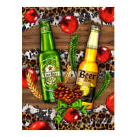 Beer Bottles With Wheat And Barley Premium Tee | Teevron