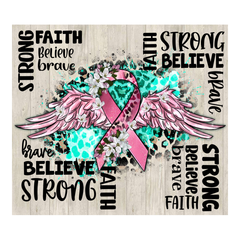 Cancer Ribbon With Angel Wings Heavyweight Hoodie by CowGirlArtShop | Teevron