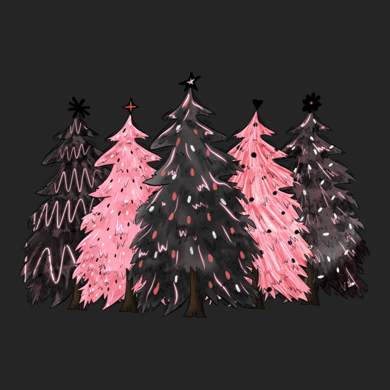 Pink Christmas Trees Premium Hoodie by CowGirlArtShop | Teevron