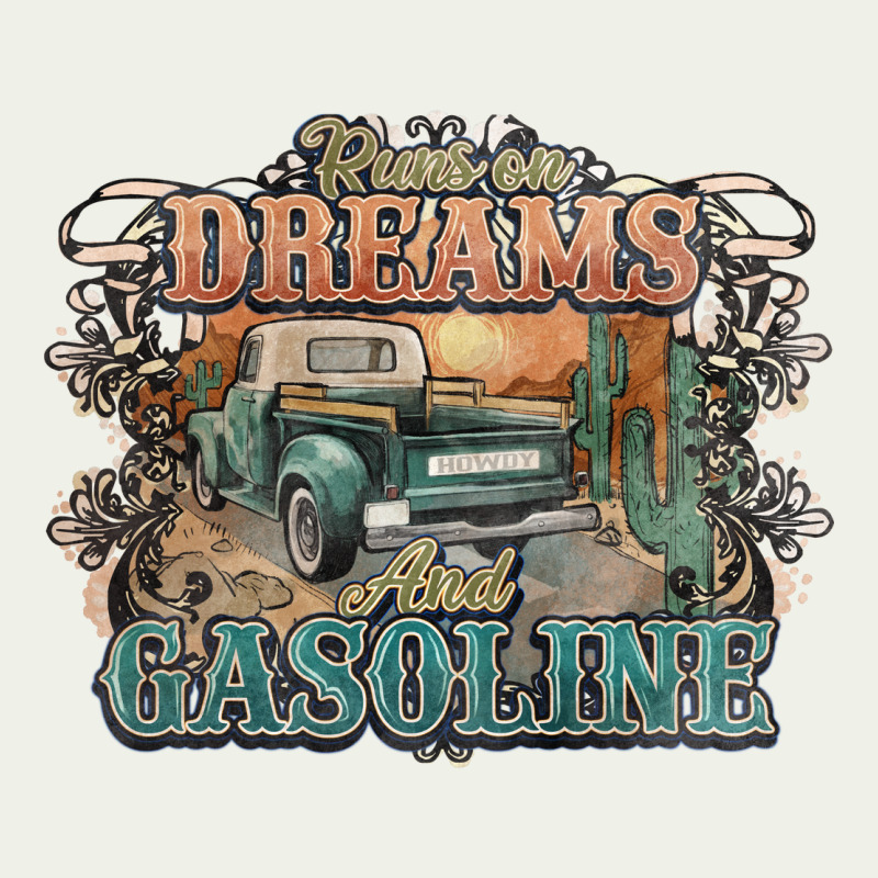 Runs On Dreams And Gasoline Truck Western Urban Heavy Tee by NancyCooperArtShop | Teevron