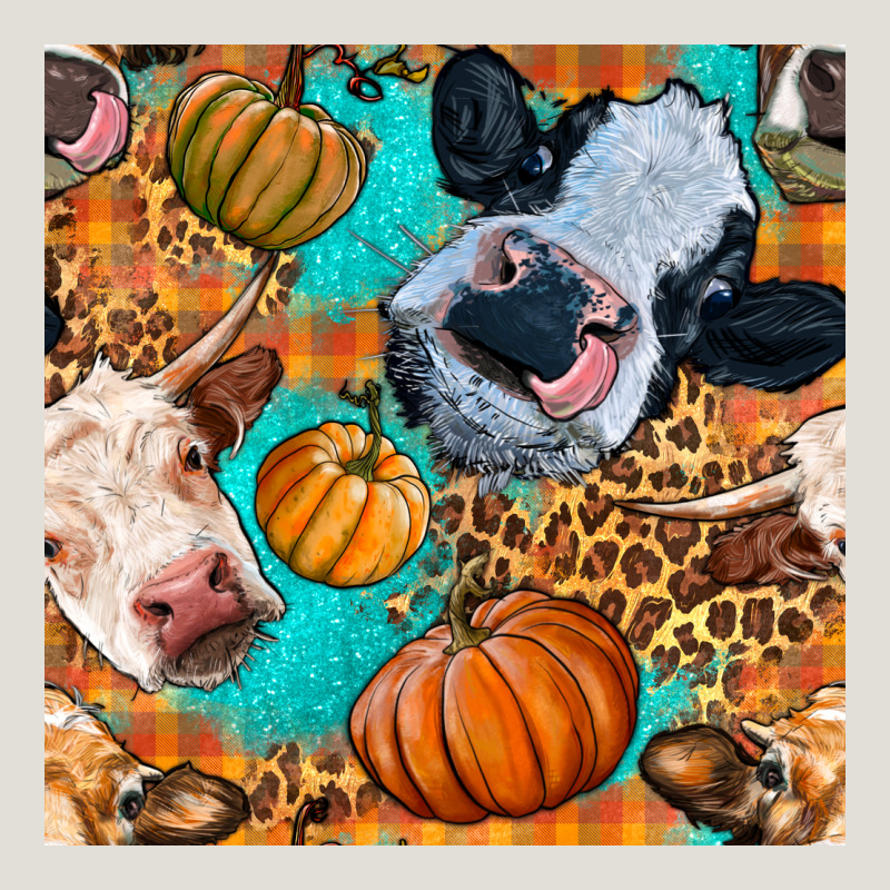 Autumn Cows Seamless Pattern Heavy Core Tee by BundleAndBundleShop | Teevron