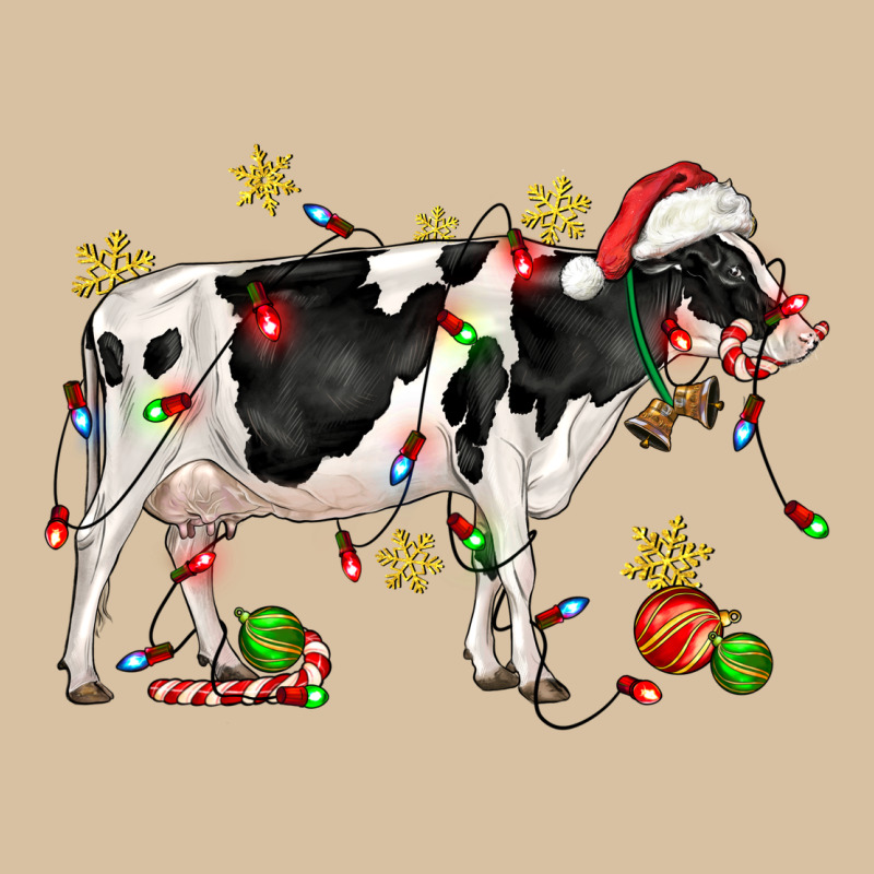 Christmas Holstein Cow Heavyweight Hoodie by CowGirlArtShop | Teevron