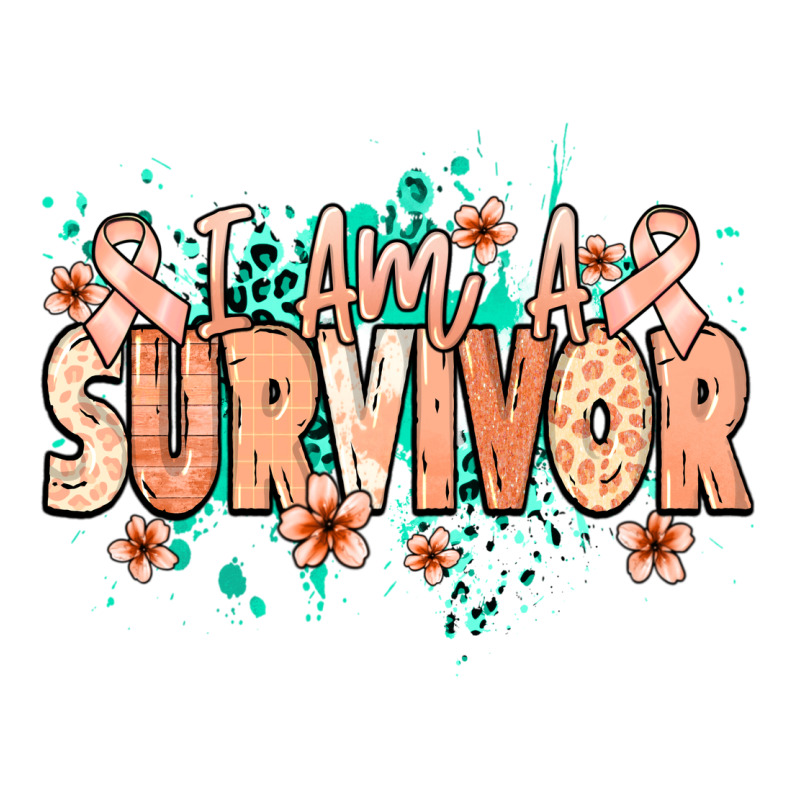 I Am A Survivor Peach Ribbon Zipper Hoodie by NancyCooperArtShop | Teevron