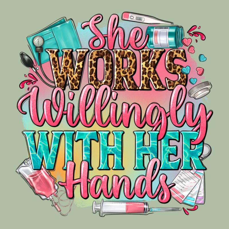 She Works Willingly With Her Hands Urban Heavy Tee by NancyCooperArtShop | Teevron