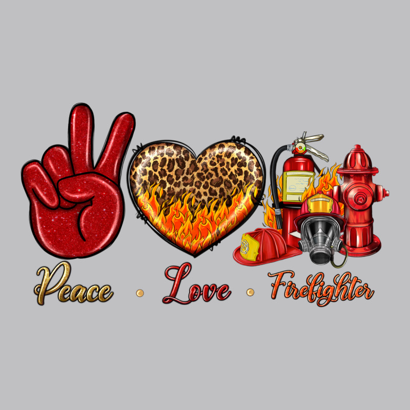 Peace Love Firefighter Long Sleeve Tee by BundleAndBundleShop | Teevron