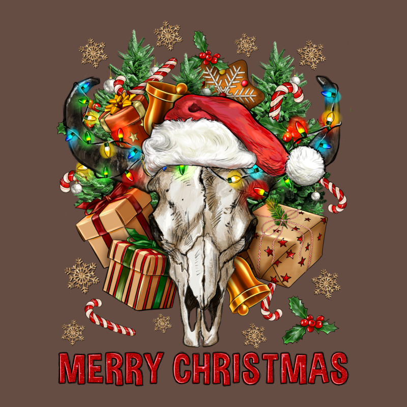 Merry Christmas With Bull Skull Long Sleeve Tee by BundleAndBundleShop | Teevron