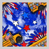 4th Of July School Bus Seamless Pattern Premium Tee | Teevron