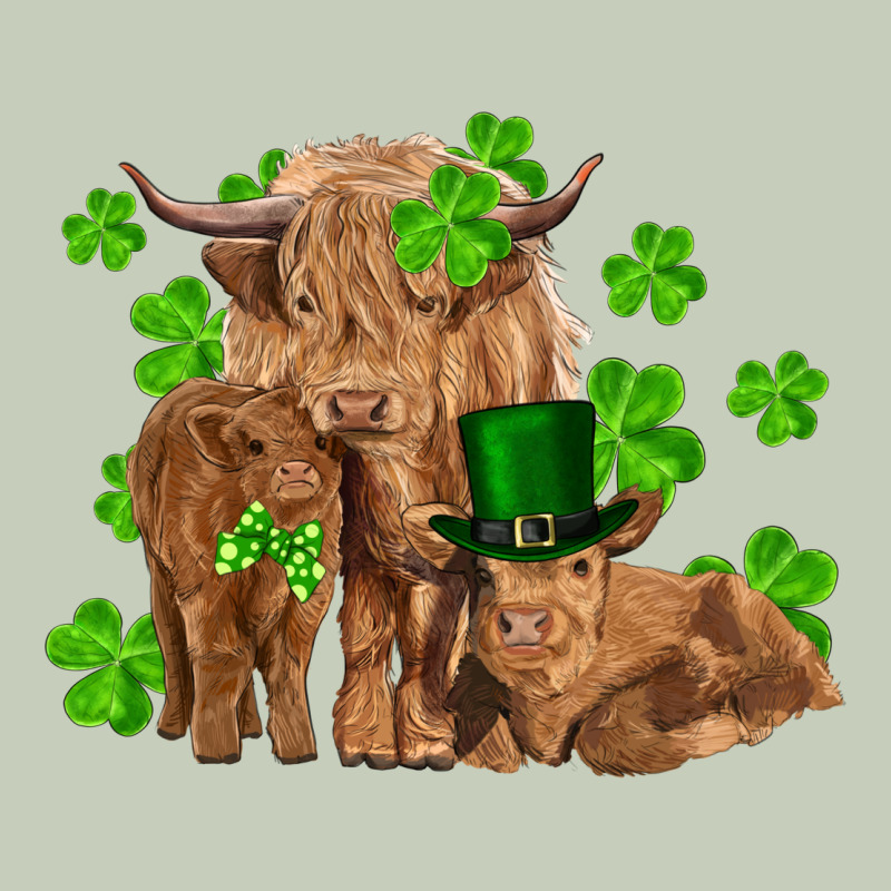 St Patricks Day Cow Family Ladies Tee by RanaPortraitStore | Teevron
