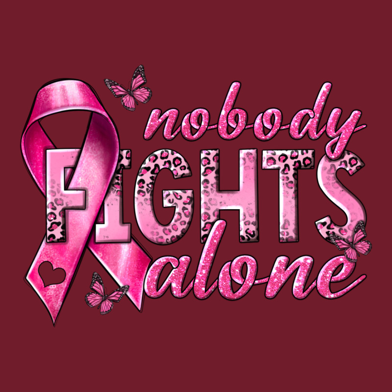 Nobody Fights Alone Cancer Zipper Hoodie by NancyCooperArtShop | Teevron