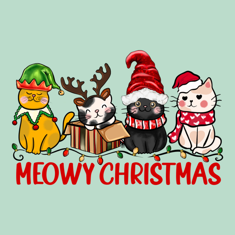 Meowy Christmas Premium Hoodie by CowGirlArtShop | Teevron