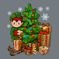 Christmas Elf With Gift Heavyweight Sweatshirt | Teevron