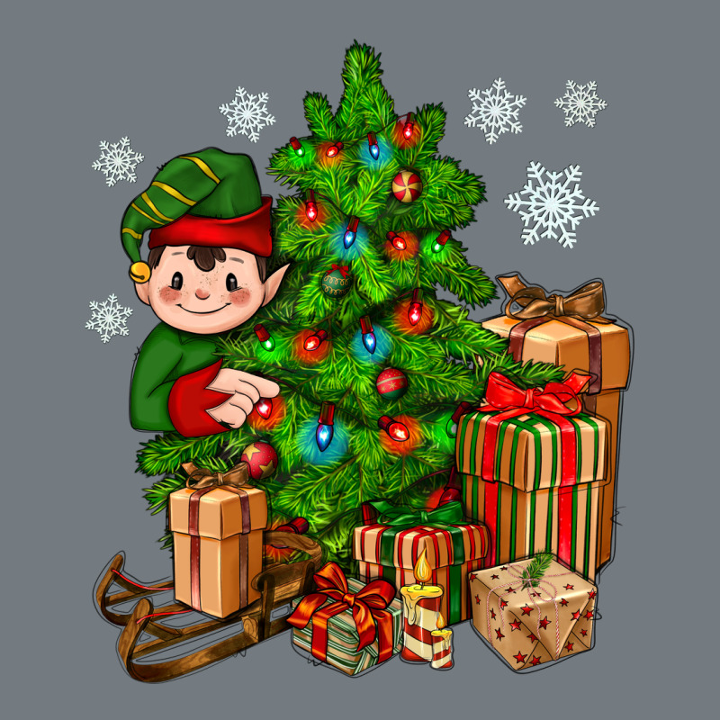 Christmas Elf With Gift Heavyweight Sweatshirt by BundleAndBundleShop | Teevron