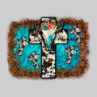 Bull Skull Cross Backgraund Premium Tee | Teevron