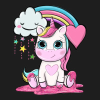 Cute Unicorn And Rainbow Classic Tee | Teevron