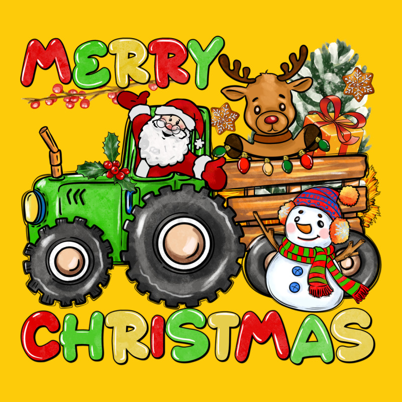 Merry Christmas Crew Tractor Premium Hoodie by CowGirlArtShop | Teevron
