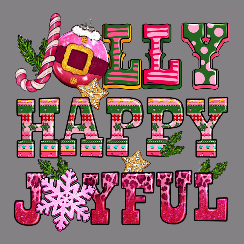 Jolly Happy Joyful Pink Christmas Heavyweight Hoodie by CowGirlArtShop | Teevron