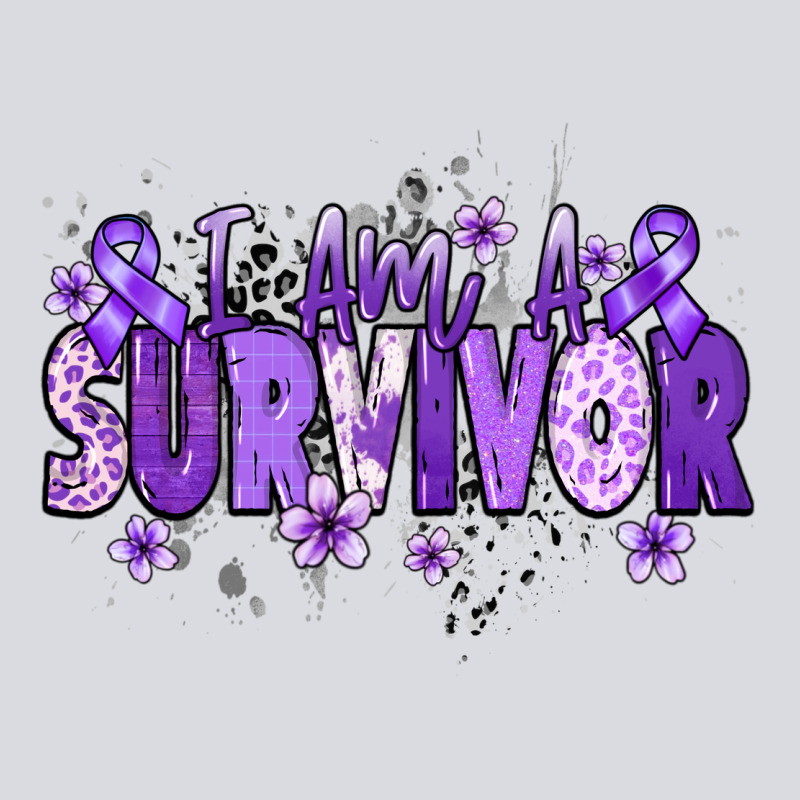 I Am A Survivor Purple Ribbon Zipper Hoodie by NancyCooperArtShop | Teevron
