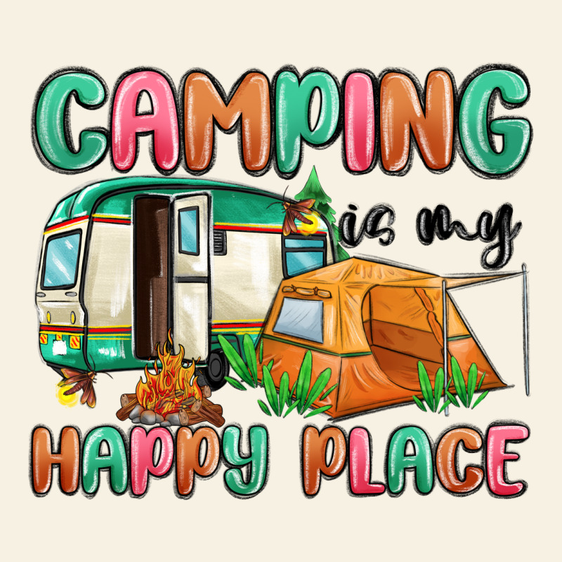 Camping Is My Happy Place Vintage Tee by MaliasSmallBusiness | Teevron