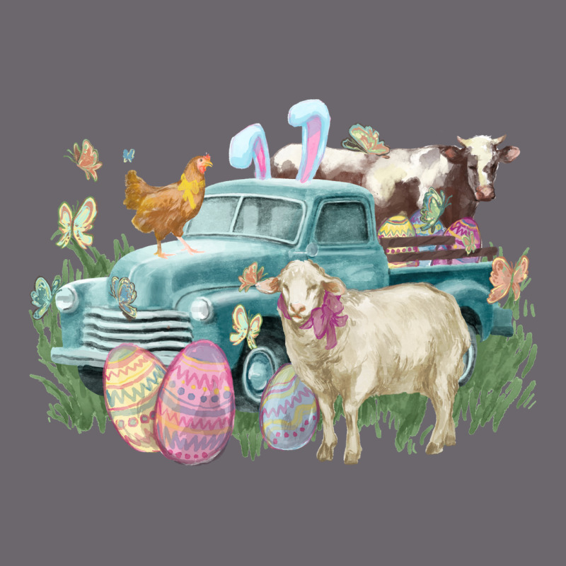 Easter Truck Farm Animals Easter Day Premium Sweatshirt by HowdyJamesFarm | Teevron