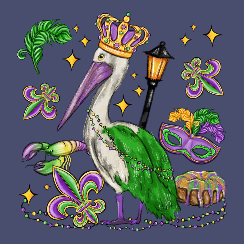 Mardi Gras Pelican Vintage Tee by MaliasSmallBusiness | Teevron