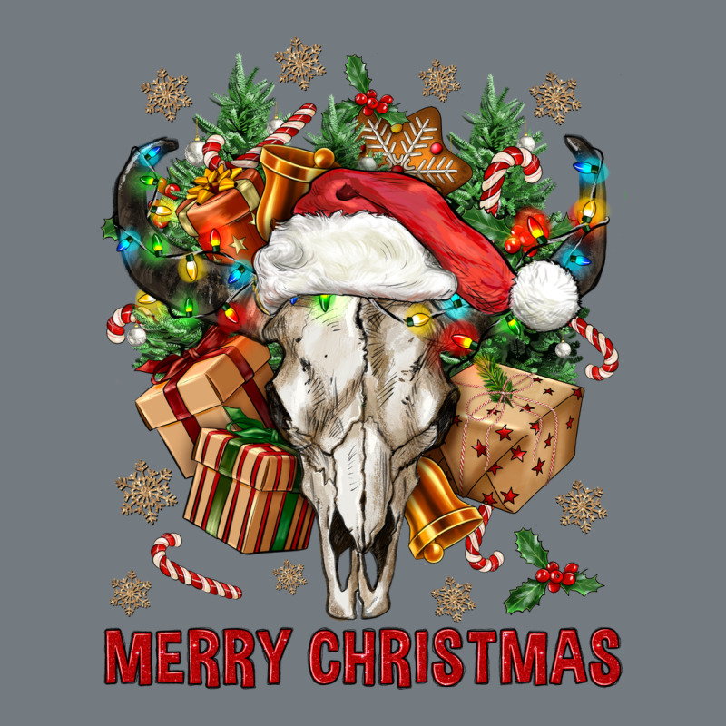 Merry Christmas With Bull Skull Heavyweight Sweatshirt by BundleAndBundleShop | Teevron