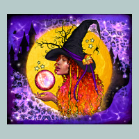 Witch With Crystal Ball Tumbler Heavy Core Tee | Teevron