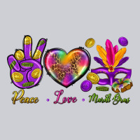 Peace Love Mardi Gras Heavyweight Sweatshirt | Teevron