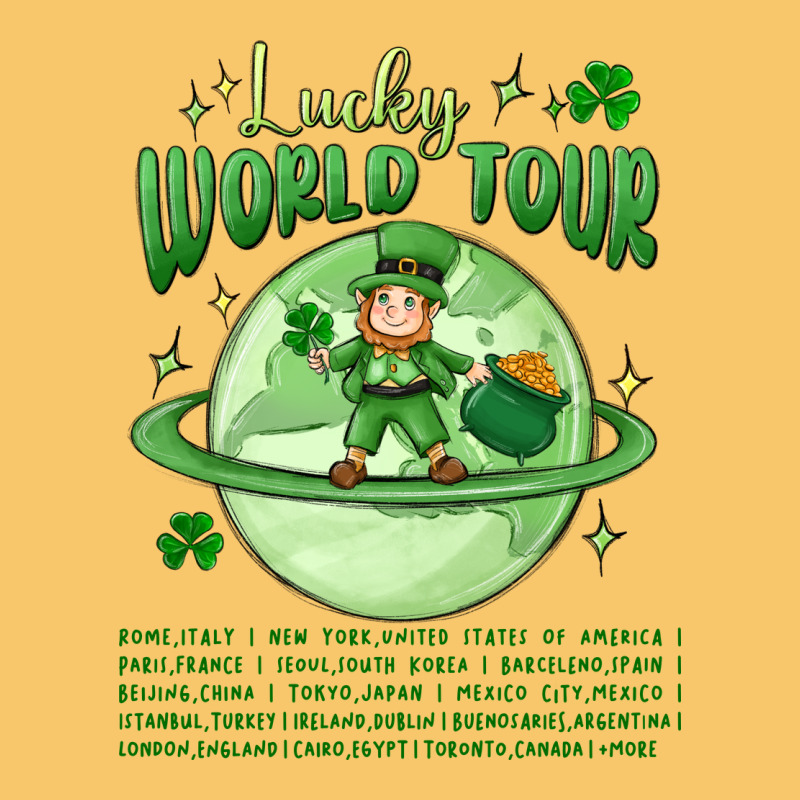Lucky World Tour St. Patrick's Day Vintage Hoodie by MaliasSmallBusiness | Teevron