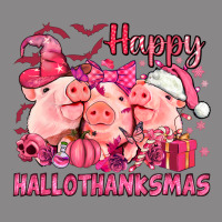 Happy Hallothanksmas Pigs Pink Vintage Tee | Teevron