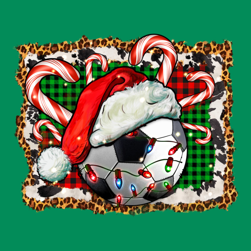 Soccer Ball Christmas With Hat And Candy Cane Urban Hoodie by FaDigitalArtStudio | Teevron