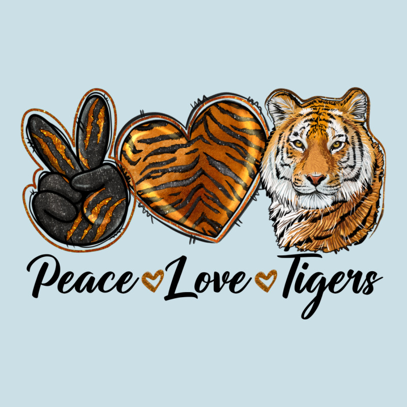 Peace Love Tigers Head Ladies Tee by JahusDesignShop | Teevron