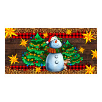 christmas tree with snowman | Teevron