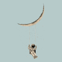 Astronaut Moon Swing Heavy Core Tee | Teevron