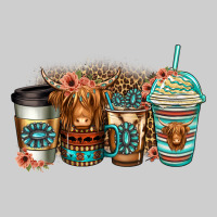 Serape Floral Longhaired Cow Coffee Cups Premium Tee | Teevron