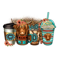 serape floral longhaired cow coffee cups | Teevron