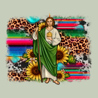 San Judas Leopard Cowhide Sunflower Background Ladies Tee | Teevron