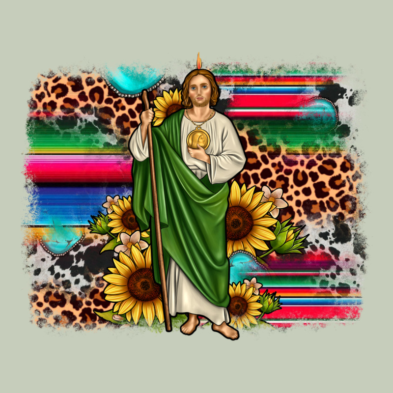 San Judas Leopard Cowhide Sunflower Background Ladies Tee by JahusDesignShop | Teevron