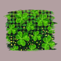 St Patrick's Day Shamrock And Plaid Distressed Background Vintage Hoodie | Teevron