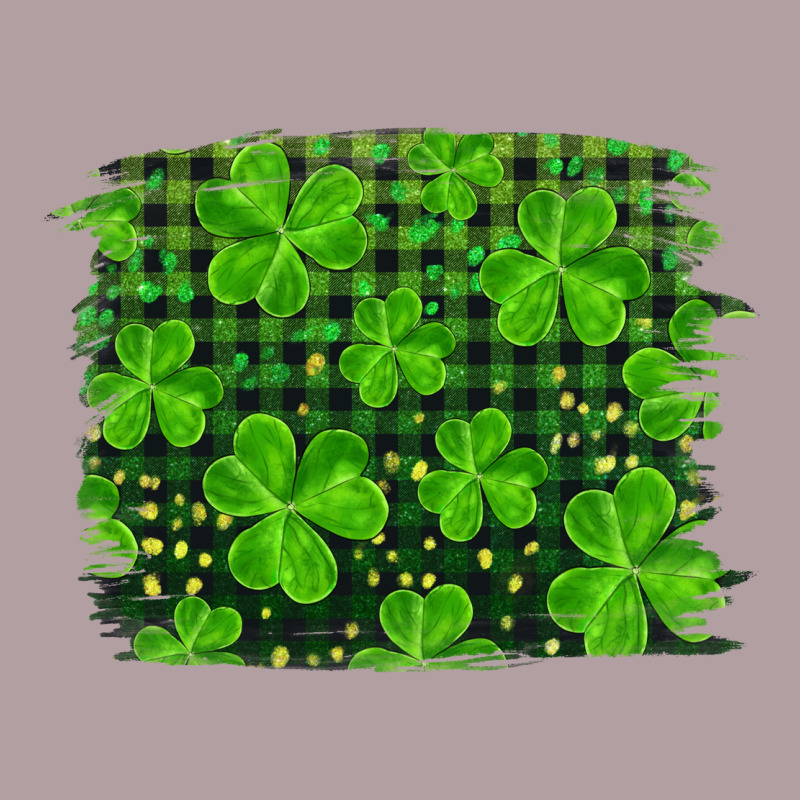 St Patrick's Day Shamrock And Plaid Distressed Background Vintage Hoodie by RanaPortraitStore | Teevron