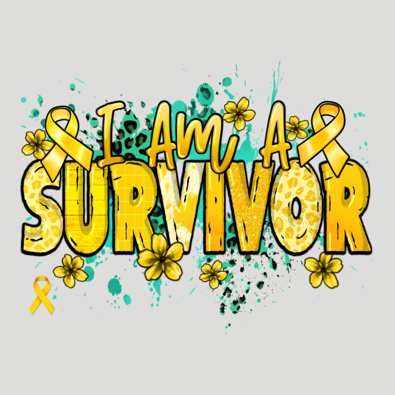 I Am A Survivor Yellow Ribbon Zipper Hoodie by NancyCooperArtShop | Teevron