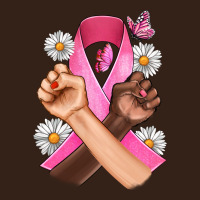 Breast Cancer Fist Daisy Butterfly Heavy Core Tee | Teevron