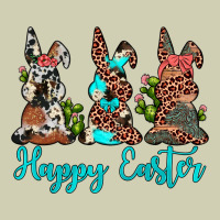 Happy Easter Leopard Cowhide Turquoise Cactus Bunny's Heavy Core Tee | Teevron